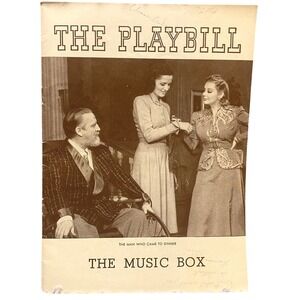 Vintage 1940‎ Playbill The Music Box Beer Cigarette Chevy Baseball Advertising